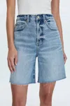 Pistola Kaylee High Rise Pinched Loose Short In Boulder In Blue