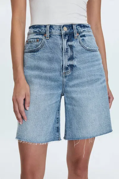 Pistola Kaylee High Rise Pinched Loose Short In Boulder In Blue