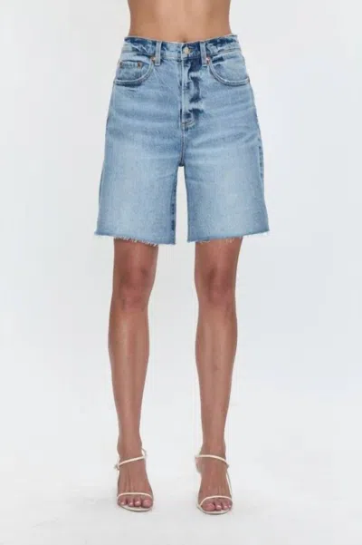 Pistola Kaylee High Rise Shorts In Blue