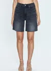 Pistola Kaylee High Waist Raw Hem Denim Shorts In Multi