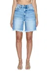 Pistola Kaylee High Rise Pinched Loose Denim Shorts In Multi