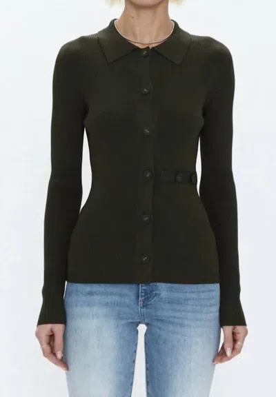 Pistola Kealy Multi Functional Sweater In Dark Olive In Black