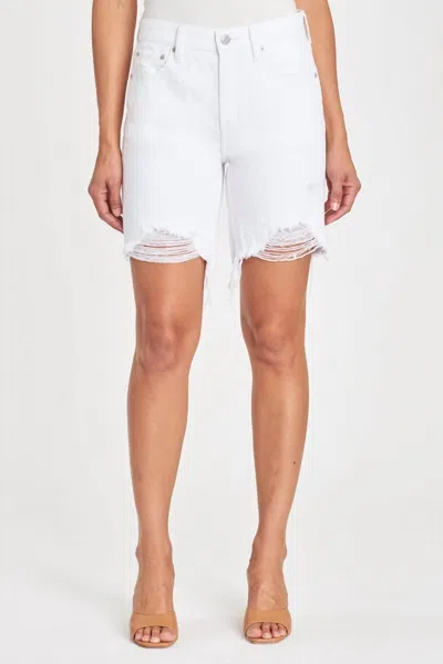 Pistola Kelly Distressed Denim Shorts In Snow Storm