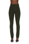 Pistola Kendal High Rise Skinny Scuba Jeans With Zippers In Forest In Green