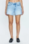 Pistola Kennedy Mid Rise Cut Off Denim Shorts In Normandy Vintage In Normandy Vintage