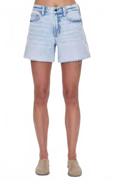 Pistola Kennedy Relaxed Mid Rise Cut Off Jean Short In Reef Wash In Blue