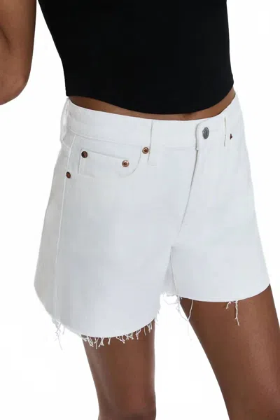 Pistola Kennedy Relaxed Mid Rise Cut Off Short In Antique White