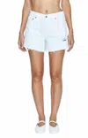 Pistola Kennedy Relaxed Denim Cuff Off Shorts In White