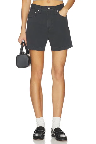 Pistola Kimora High Rise A-line Short In Bristol Black In Blue