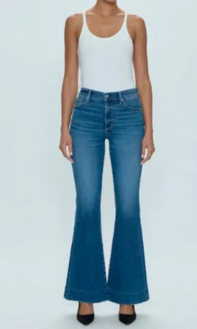 Pistola Kinsley Mid Rise Flare Jeans In Avenue In Multi