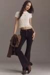 Pistola Kinsley Mid-rise Ultra-flare Jeans In Mocha In Brown