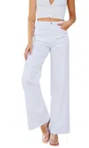 Pistola Kinsley Mid Rise Ultra Flare Jeans In Le Blanc In Multi