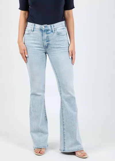 Pistola Kinsley Mid Rise Ultra Flare Leg Jeans In Serenity In Blue