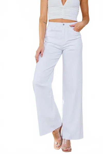 Pistola Kinsley Mid Rise Ultra Flare Pants In Le Blanc In Purple