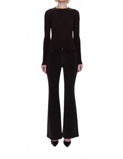 Pistola Kinsley Mid Rise Ultra Flare Pants In Mocha In Black