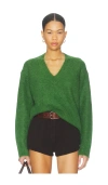 Pistola Kit V Neck Pullover Sweater In Green
