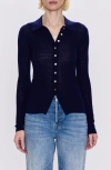 Pistola Korey Merino Wool Blend Cardigan In Blue