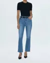 Pistola Monroe High Waist Crop Cigarette Jeans In Blue