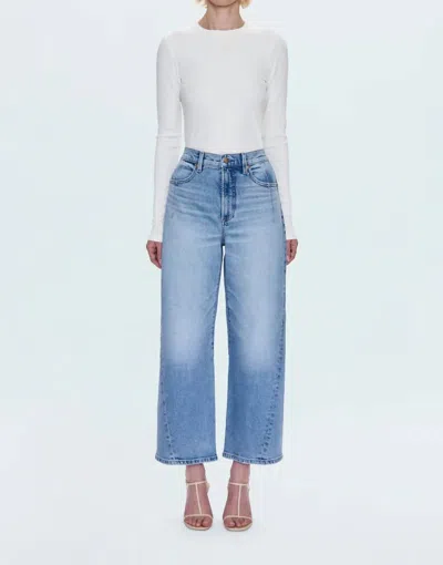 Pistola Kyra High Rise Bowed Ankle Jeans In Denim In Multi