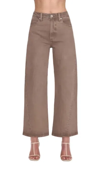 Pistola Kyra High Rise Wide Leg Jeans In Brown