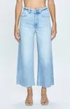 Pistola Lana Crop High Rise Extra Wide Leg Jeans In Blase In Blue