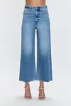 Pistola Lana Crop Wide Leg Jean In Vintage In Blue