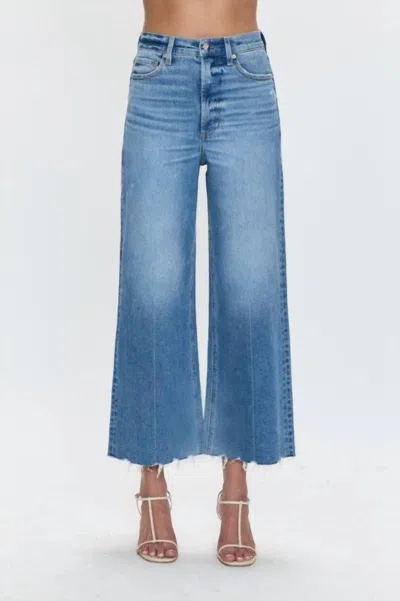 Pistola Lana Crop Wide Leg Jean In Vintage In Blue