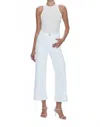 Pistola Lana Crop Wide Leg Jeans In White In White