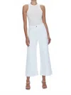 Pistola Lana Crop With Cuff High Rise Ultra Wide Leg Jean In Vivid White In Red