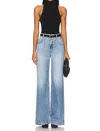 Pistola Lana Double Button High Rise Ultra Wide Leg In Gallery In Blue