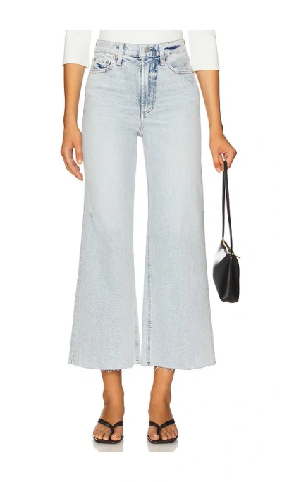 Pistola Lana High Rise Crop Wide Leg In Blue