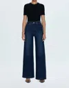 Pistola Lana High-rise Ultra Wide Leg Jean In Dark Denim In Multi