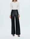 Pistola Lana High Waist Wide Leg Faux Leather Pants In Multi