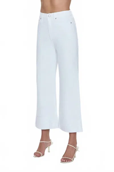 PISTOLA LANA HIGH RISE ULTRA WIDE LEG CROP WITH CUFF JEANS IN VIVID WHITE