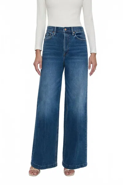 Pistola Lana High Rise Ultra Wide Leg In Cider In Blue