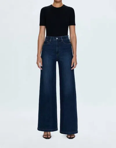 Pistola Lana High-rise Ultra Wide Leg Jean In Dark Denim In Elevation