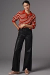 Pistola Lana High-rise Wide-leg Coated Jeans In Black