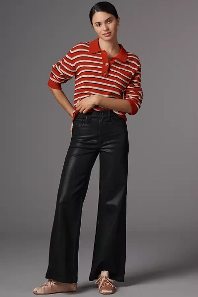 Pistola Lana High-rise Wide-leg Coated Jeans In Black