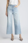 Pistola Lana Raw Hem Ankle Wide Leg Jeans In Blase