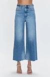 Pistola Lana Raw Hem Ankle Wide Leg Jeans In Rhythm Vintage