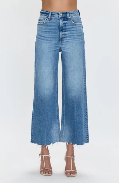 Pistola Lana Raw Hem Ankle Wide Leg Jeans In Rhythm Vintage