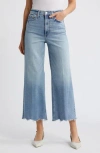 Pistola Lana Raw Hem Ankle Wide Leg Jeans In Villa