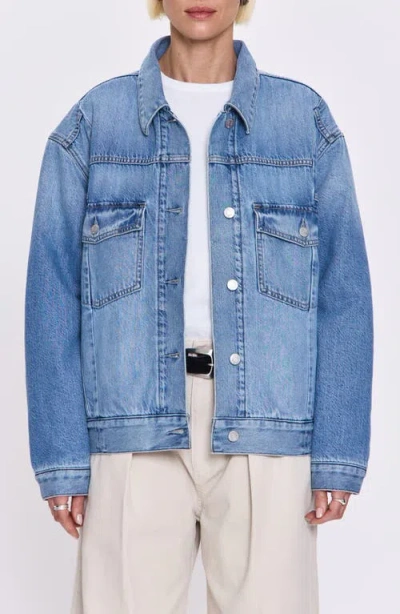 Pistola Landon Padded Denim Trucker Jacket In Blue