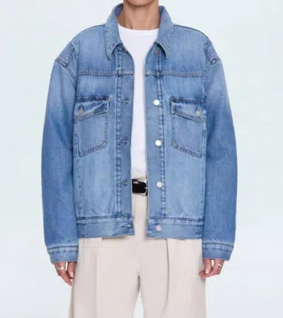 Pistola Landon Trucker Jacket In Prestige In Blue