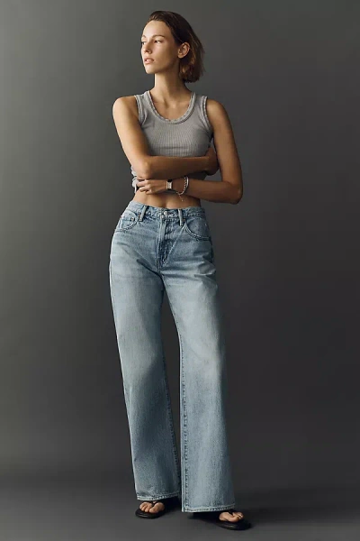 Pistola Larsen High Rise Relaxed Flare Jeans In Blue