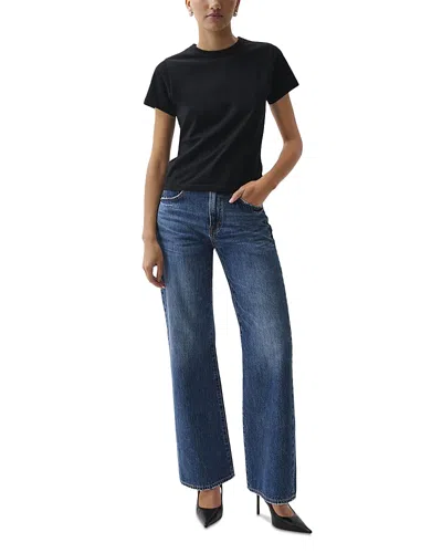 Pistola Larsen High Rise Wide Leg Jeans In Daring In Blue