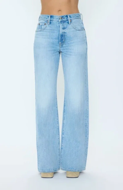 Pistola Larsen High Waist Wide Leg Jeans In Blue