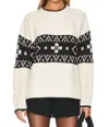 Pistola Lenni Sweater In Oatmeal Black Fairisle