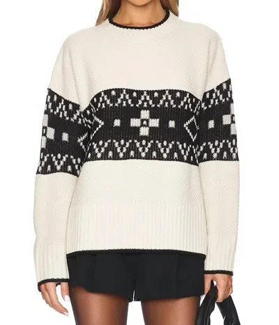 Pistola Lenni Sweater In Oatmeal Black Fairisle
