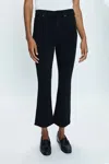Pistola Teagan High Rise Vented Slim Cigarette Pants In Dark Vinyl In Black